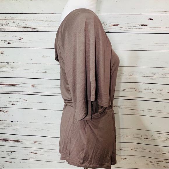 ⭐️ ELLA MOSS Draped One Shoulder Peplum Top - Picture 3 of 7